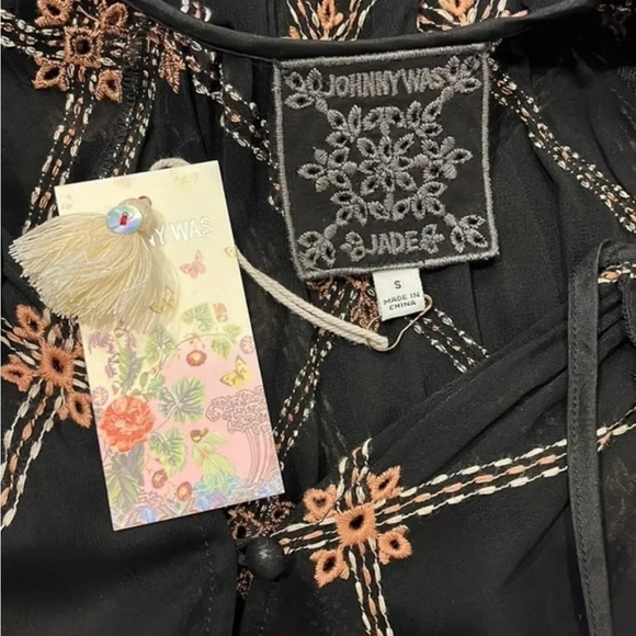 🆕 Johnny Was Jackie Mini Dress Black Small - Picture 15 of 15